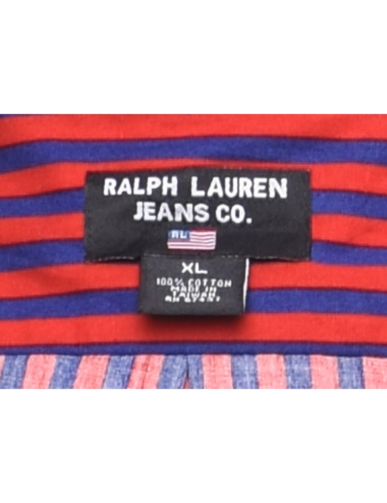 Ralph Lauren Red & Blue Striped Shirt - XL