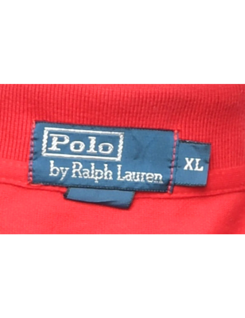 Ralph Lauren Red Short-Sleeve Polo Shirt - XL
