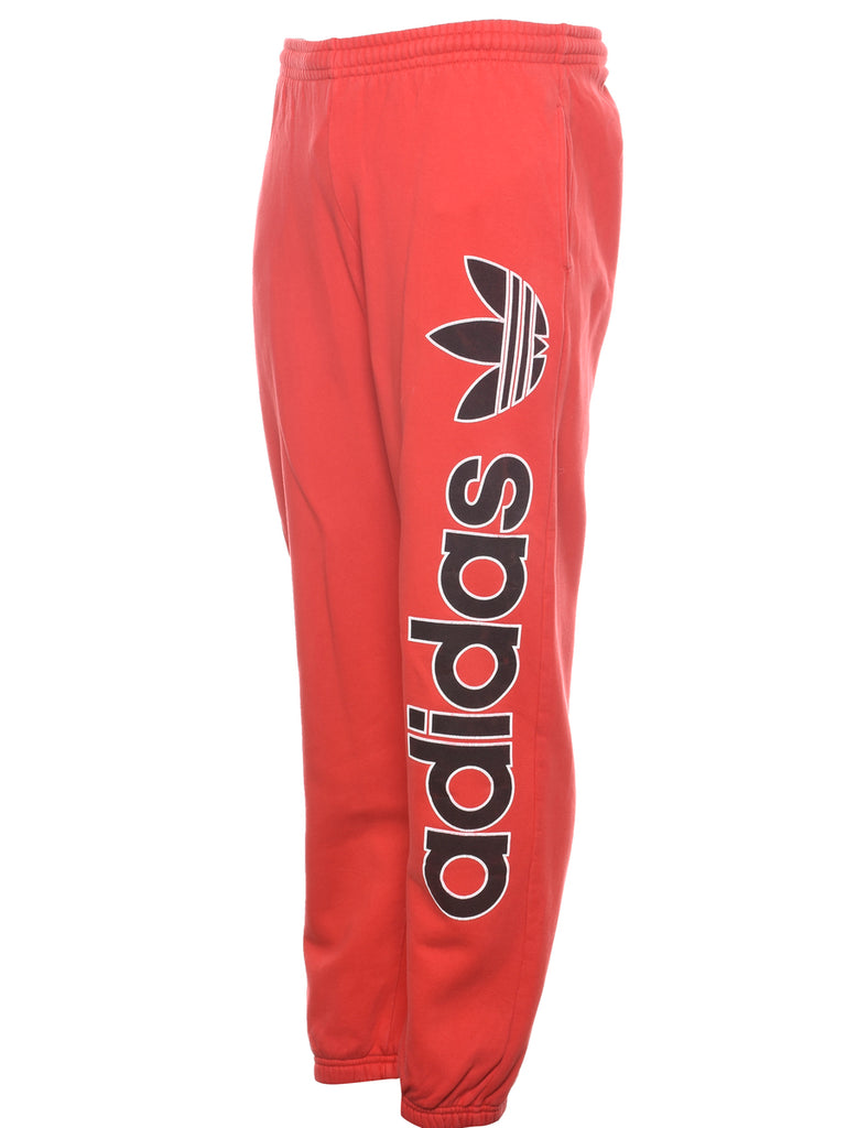 Red Adidas Jogging Bottoms - W26 L30