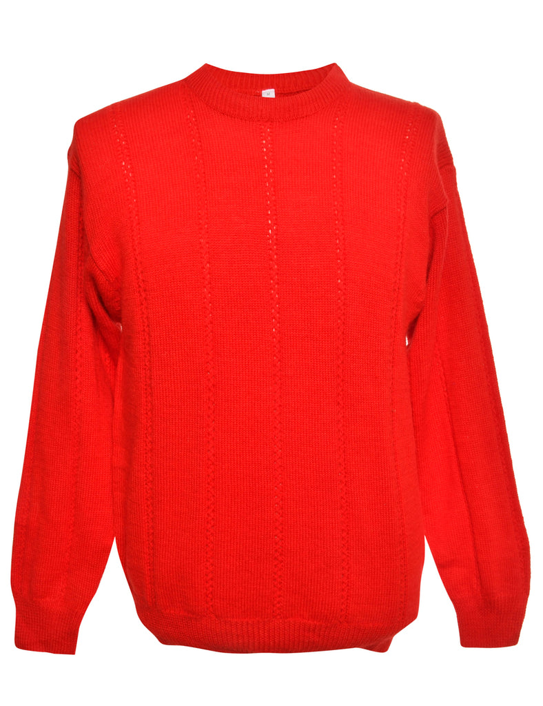 Red Long Sleeved Jumper - M