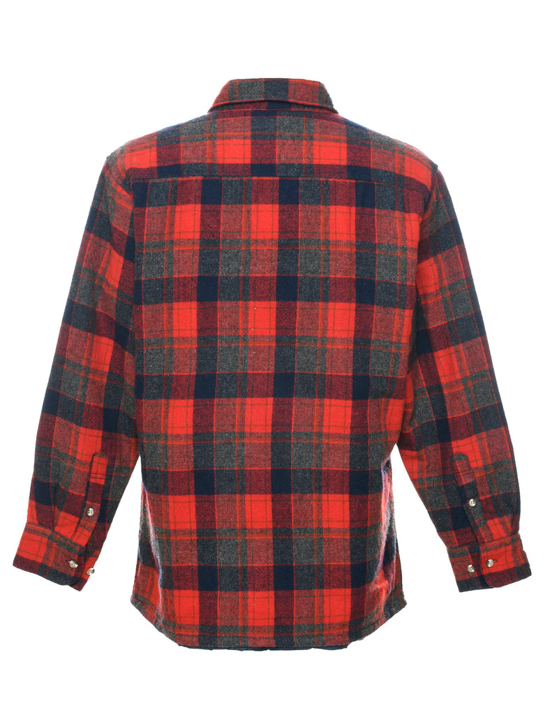 Red Plaid Shirt - M