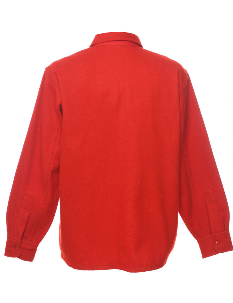 Red Winter Fleece Shirt - M