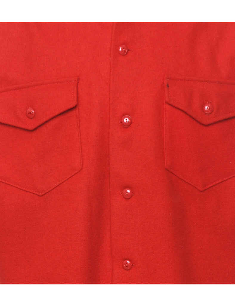 Red Winter Fleece Shirt - M