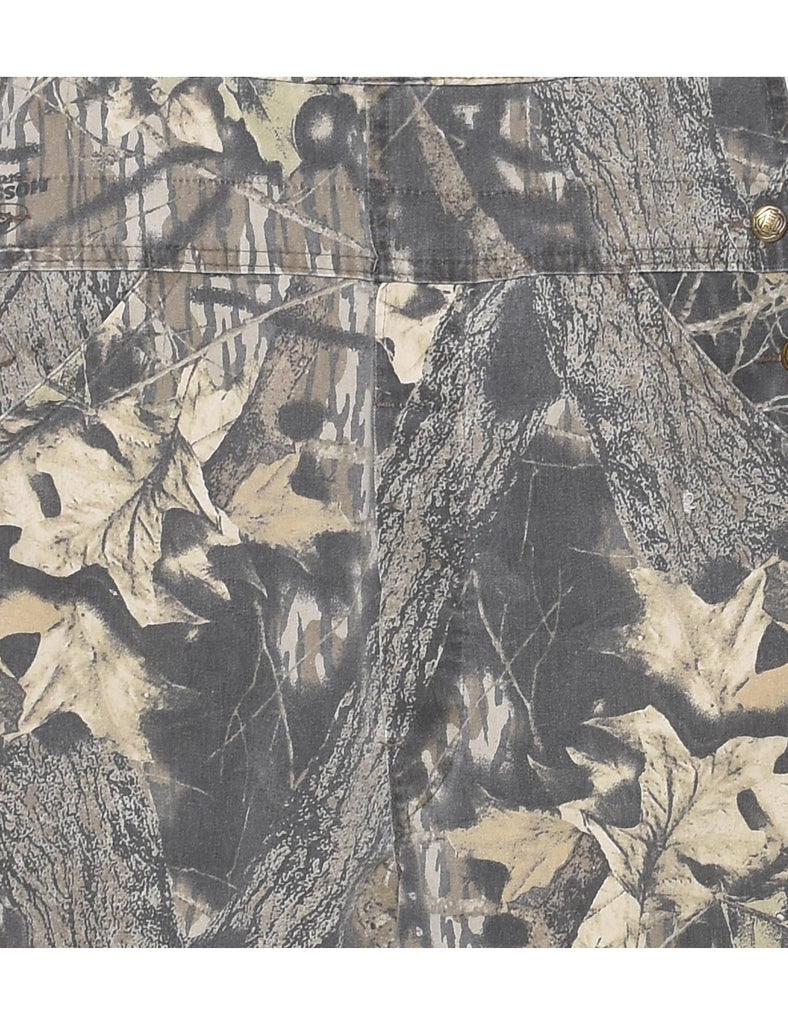 Relaxed Fit Camouflage Dungaree Salopettes - M