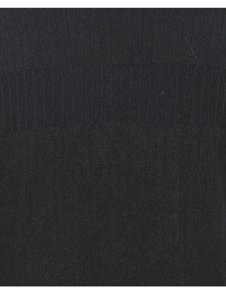 Ribbed Black Jumper - XL