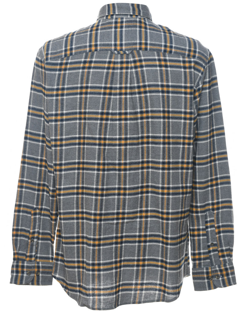 Saddlebred Grey & Yellow Flannel Checked Shirt - M