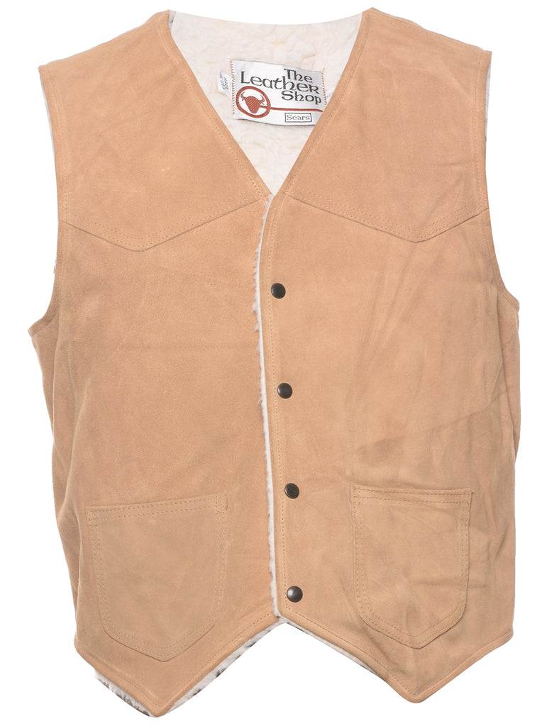 Sears Shearling Suede Waistcoat - L