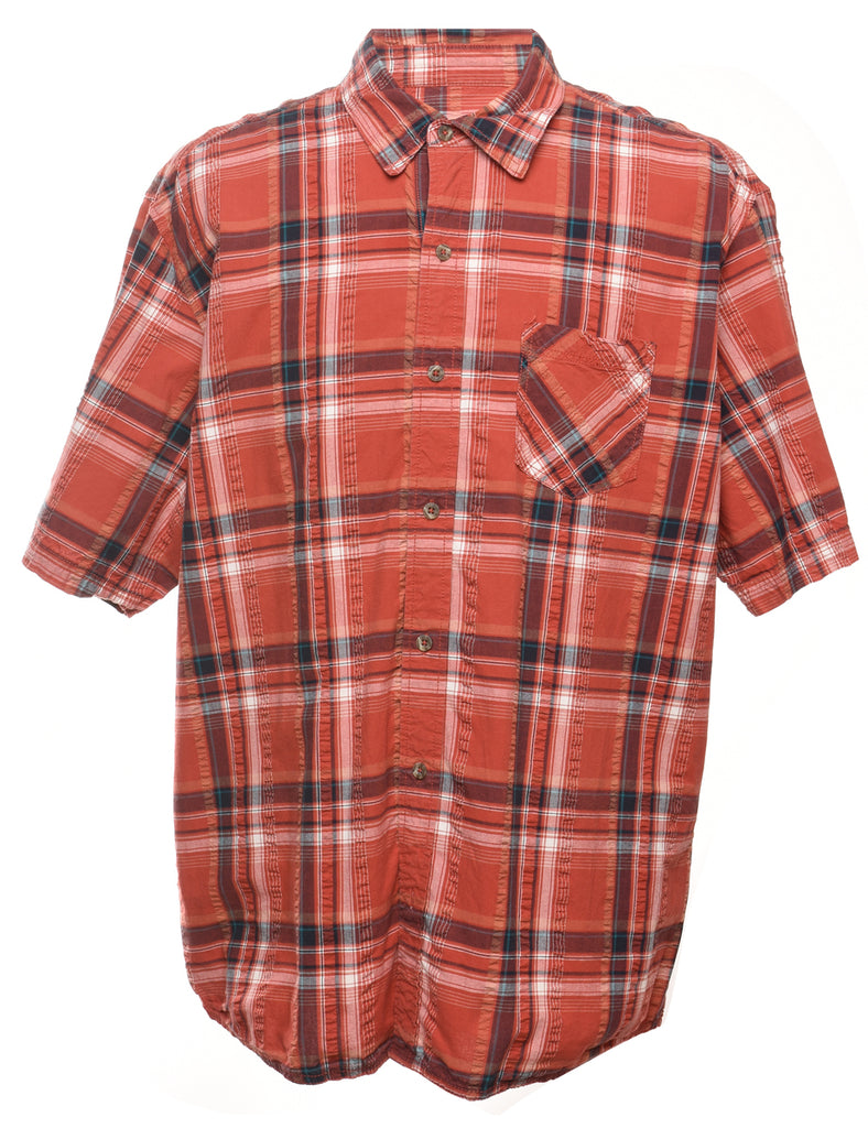 Short Sleeve Checked Shirt - XL
