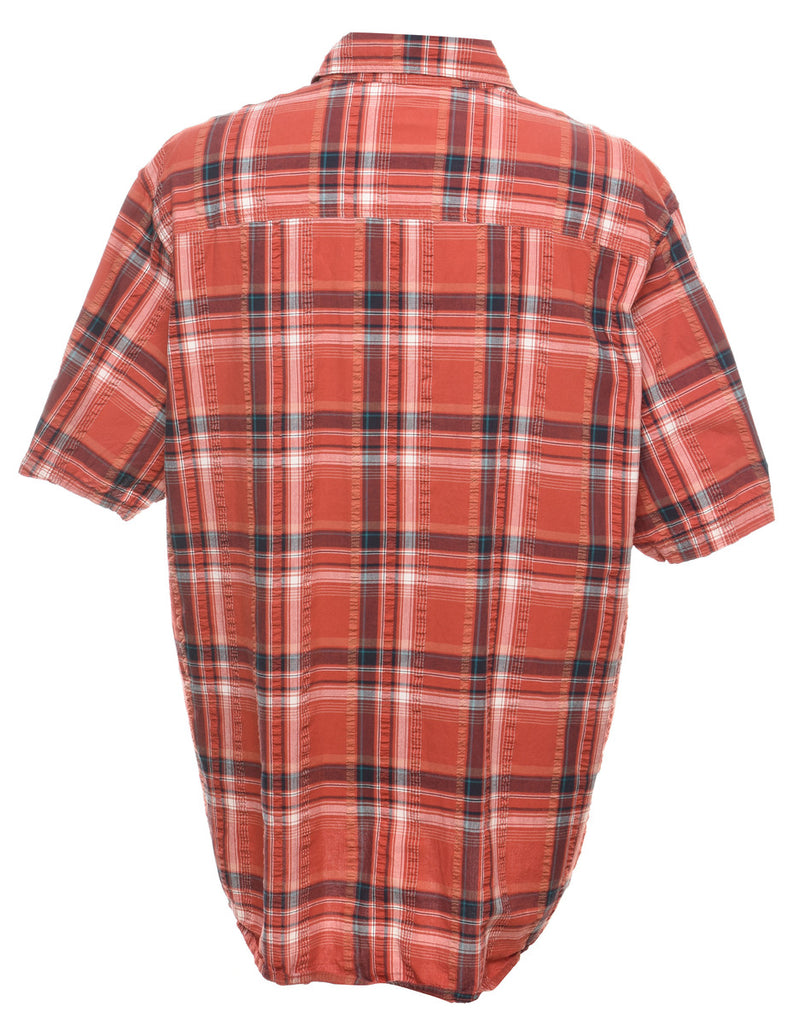 Short Sleeve Checked Shirt - XL
