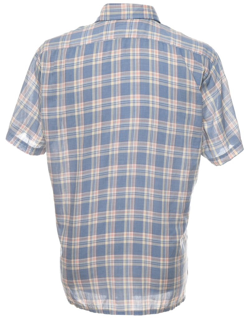 Short Sleeve Checked Shirt - L