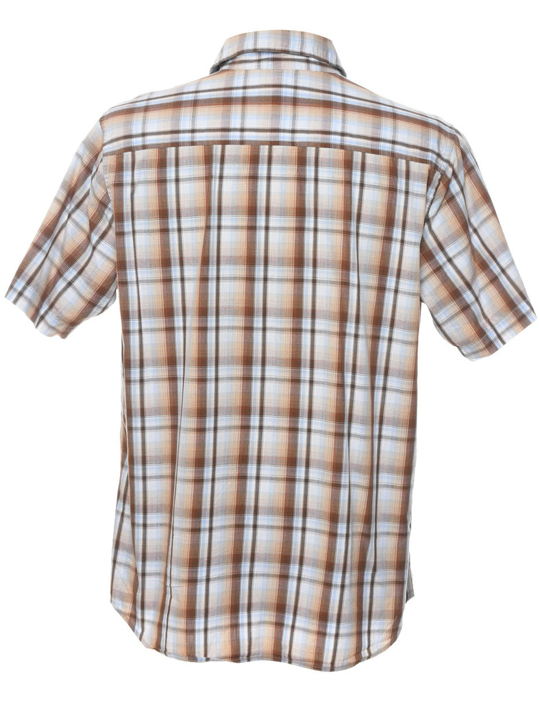 Short Sleeve Checked Shirt - L