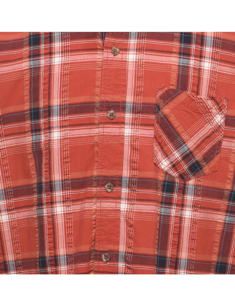 Short Sleeve Checked Shirt - XL