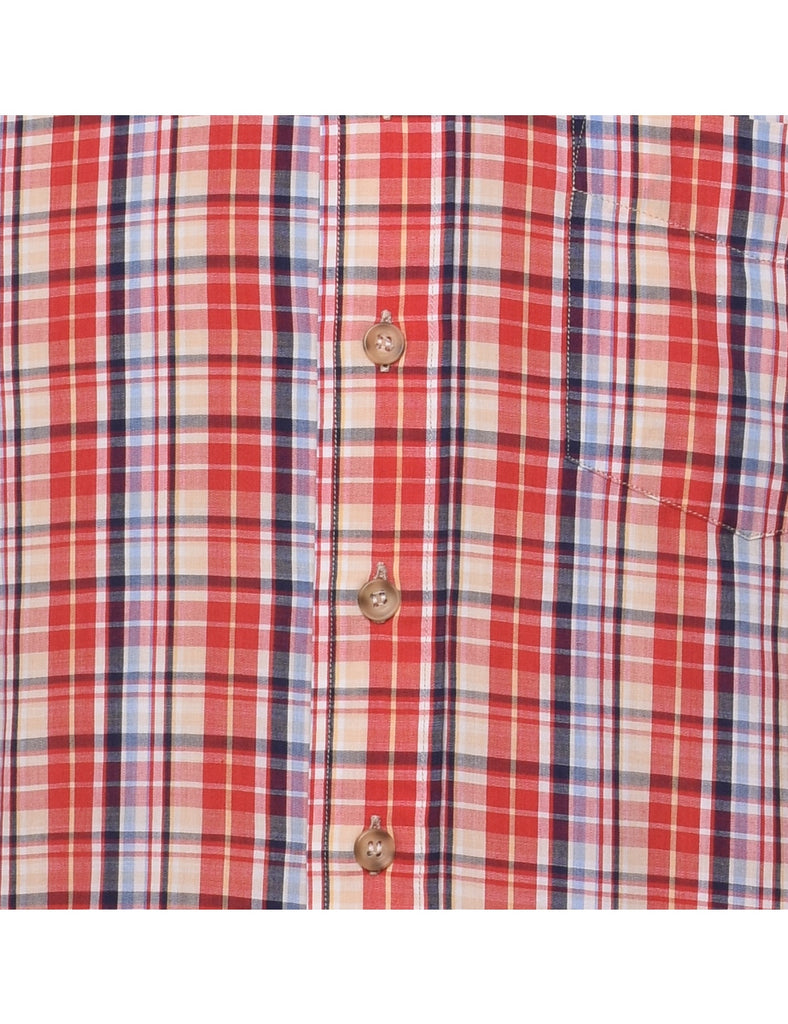 Short Sleeve Checked Shirt - L