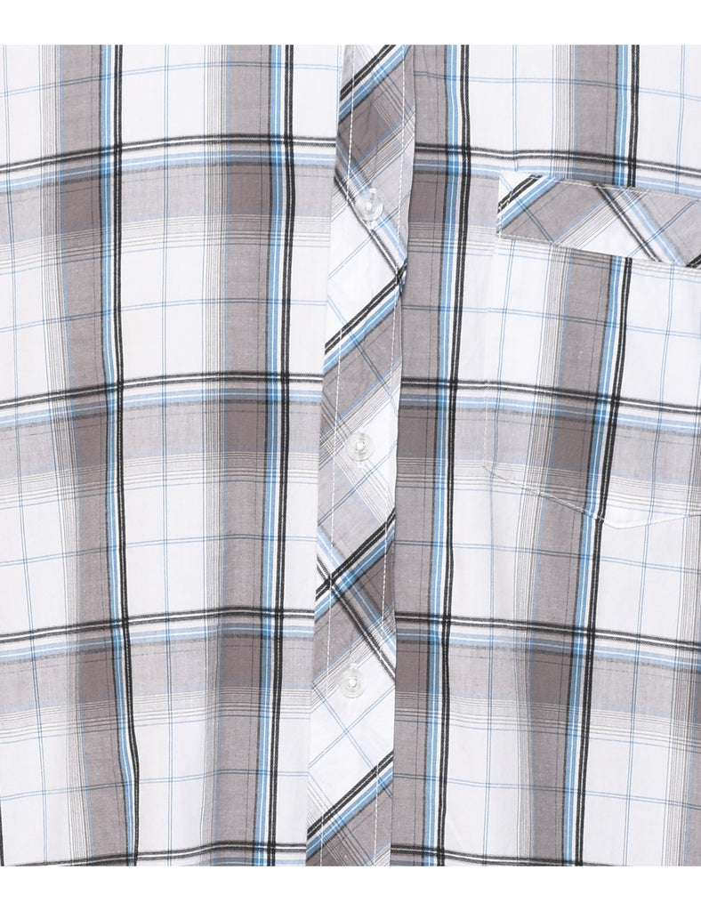Short Sleeve Checked Shirt - L