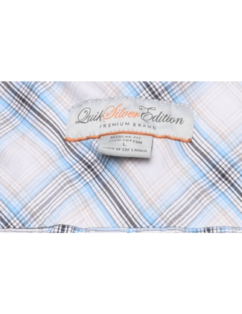 Short Sleeve Checked Shirt - L