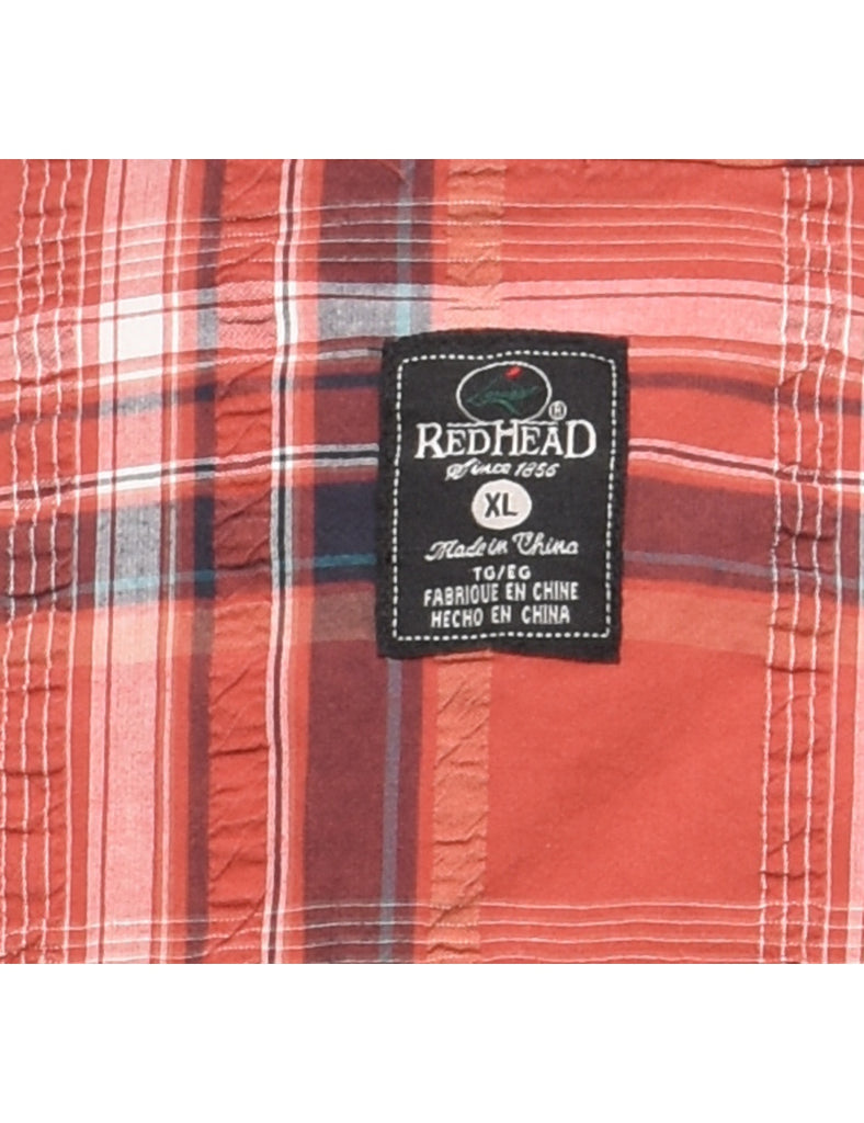 Short Sleeve Checked Shirt - XL