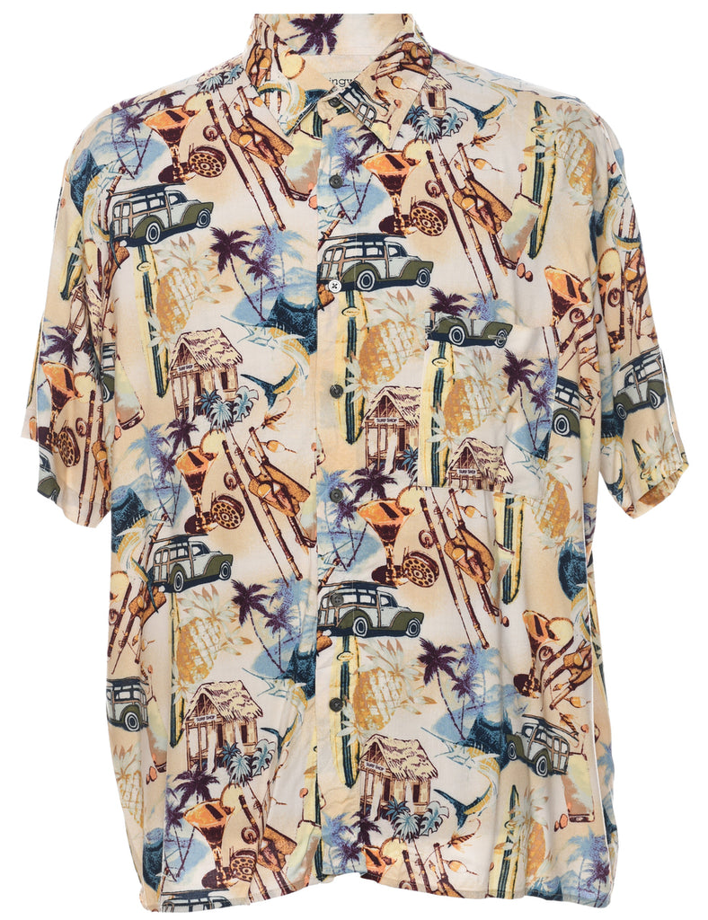 Short Sleeve Hawaiian Shirt - XL