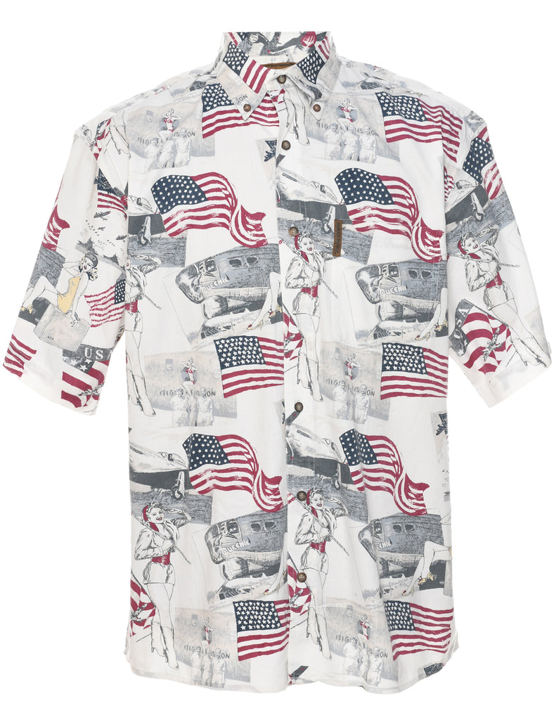 Short Sleeve Hawaiian Shirt - M