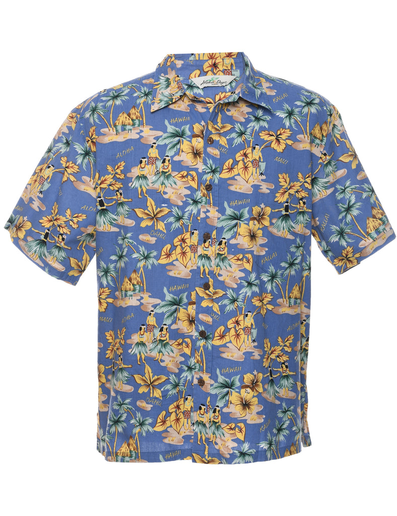 Short Sleeve Hawaiian Shirt - L