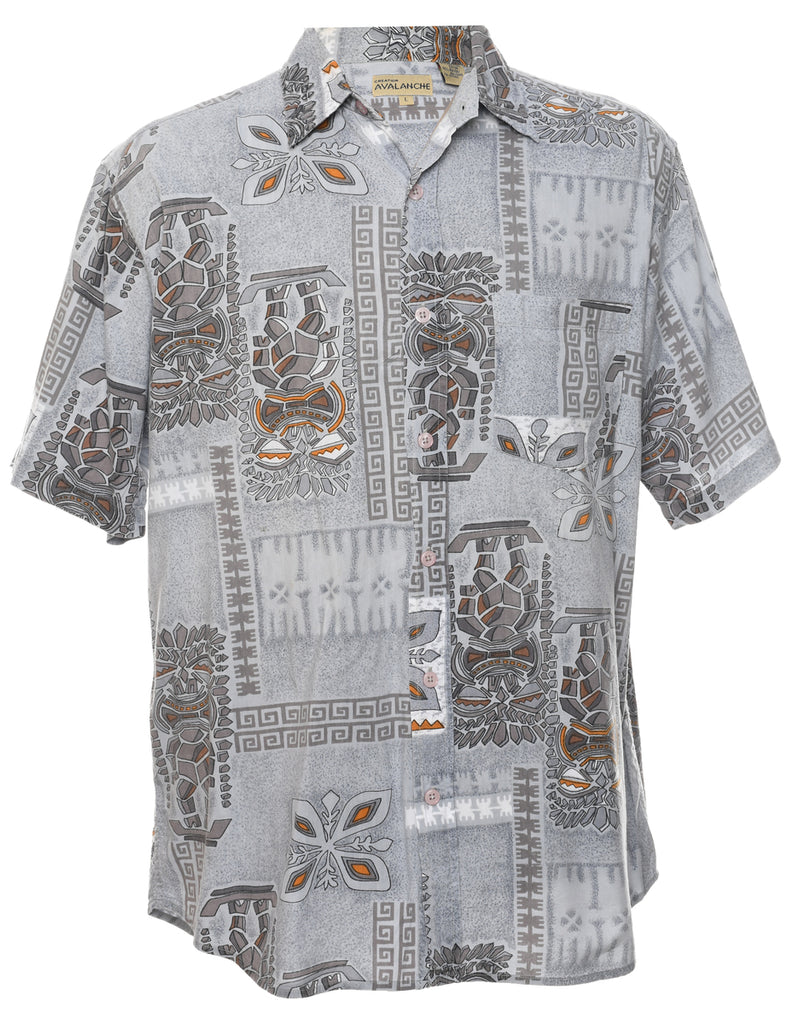 Short Sleeve Hawaiian Shirt - L