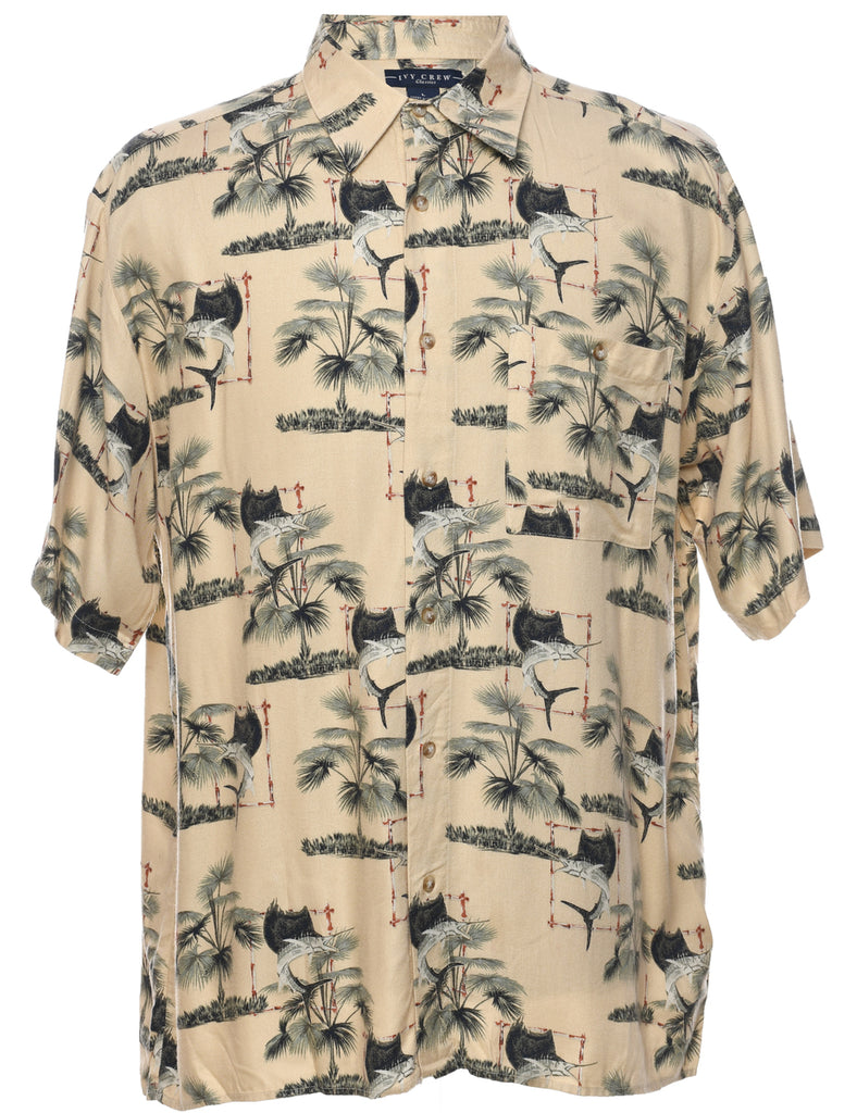 Short Sleeve Hawaiian Shirt - L