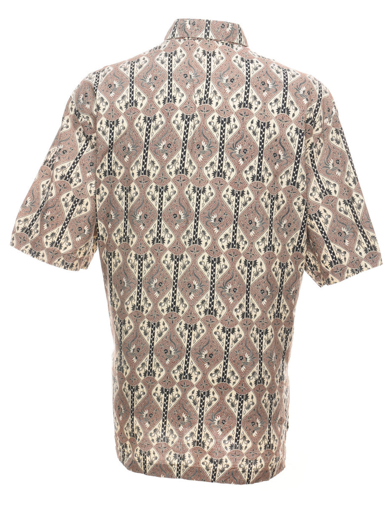 Short Sleeve Patterned Shirt - XL