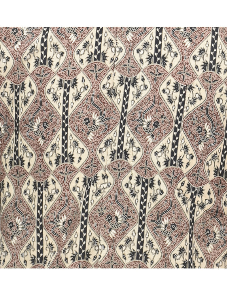 Short Sleeve Patterned Shirt - XL