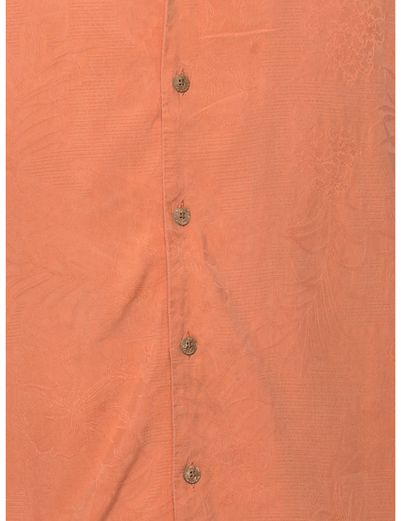 Silk Floral Hawaiian Shirt - M