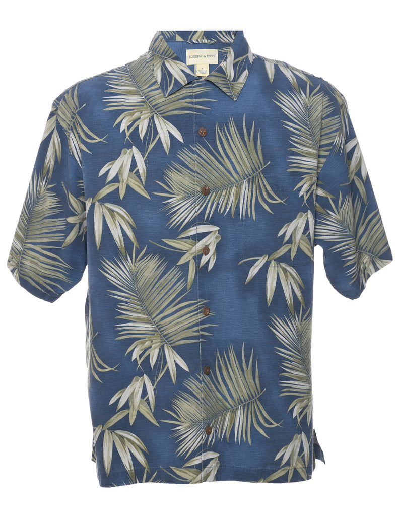 Silk Foliage Hawaiian Shirt - L
