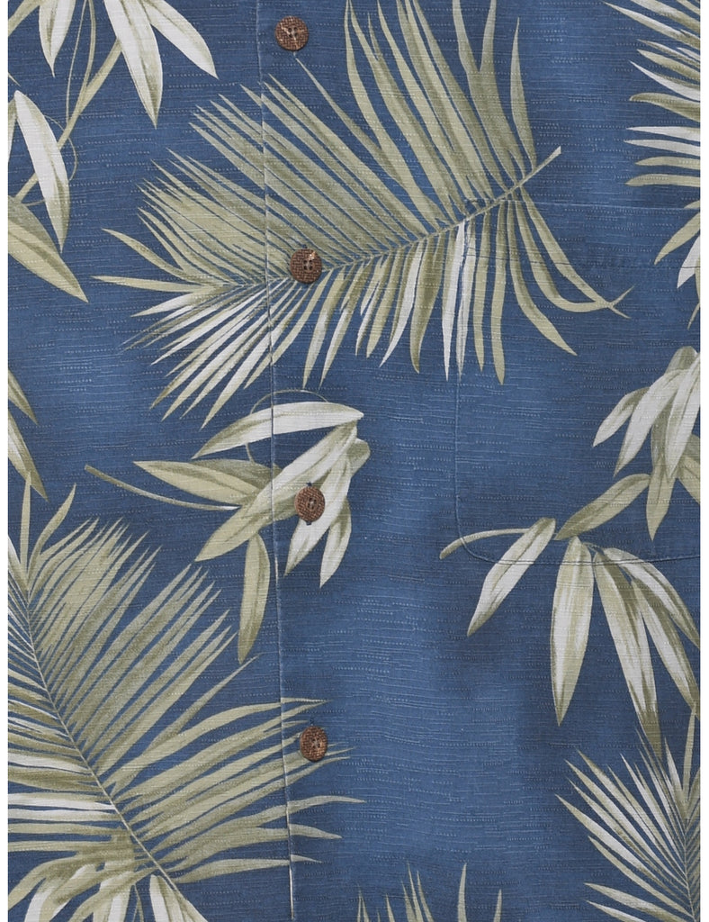 Silk Foliage Hawaiian Shirt - L