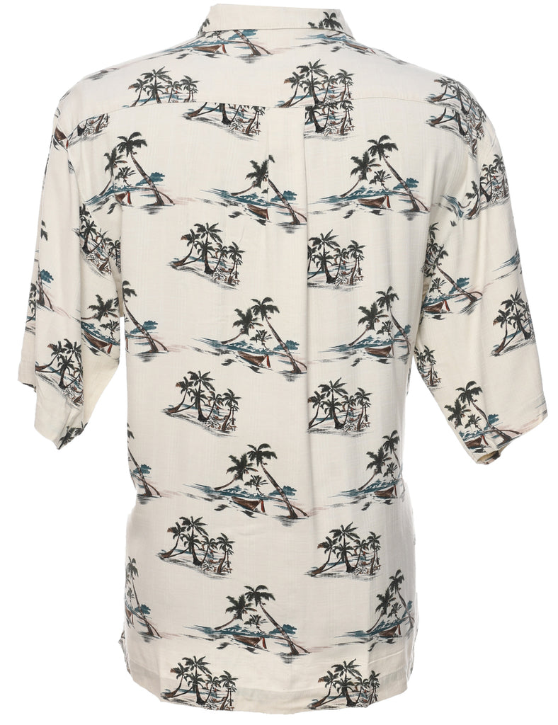 Silk Tropical Hawaiian Shirt - M
