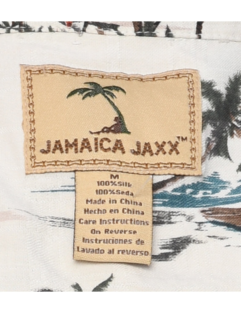Silk Tropical Hawaiian Shirt - M