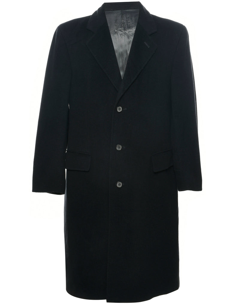 Single Breasted Wool Coat - L