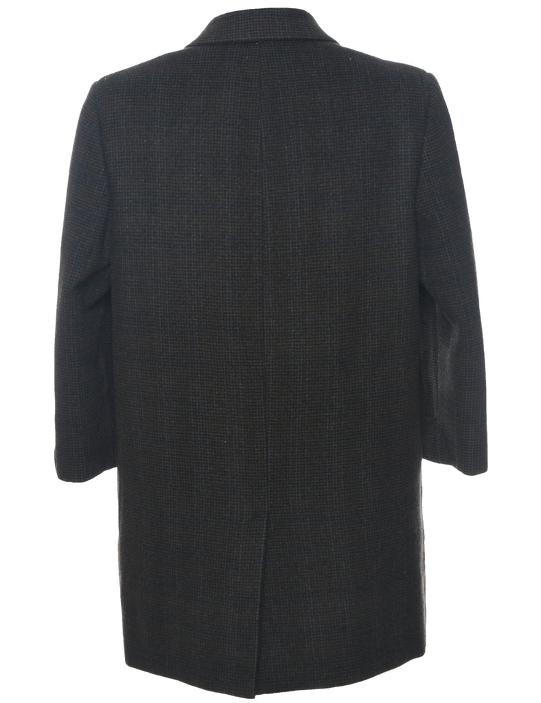 Single Breasted Wool Coat - L