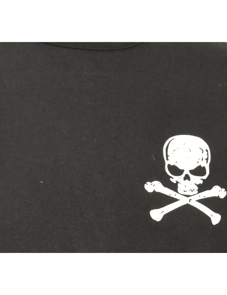 Skull Print Champion T-shirt - L