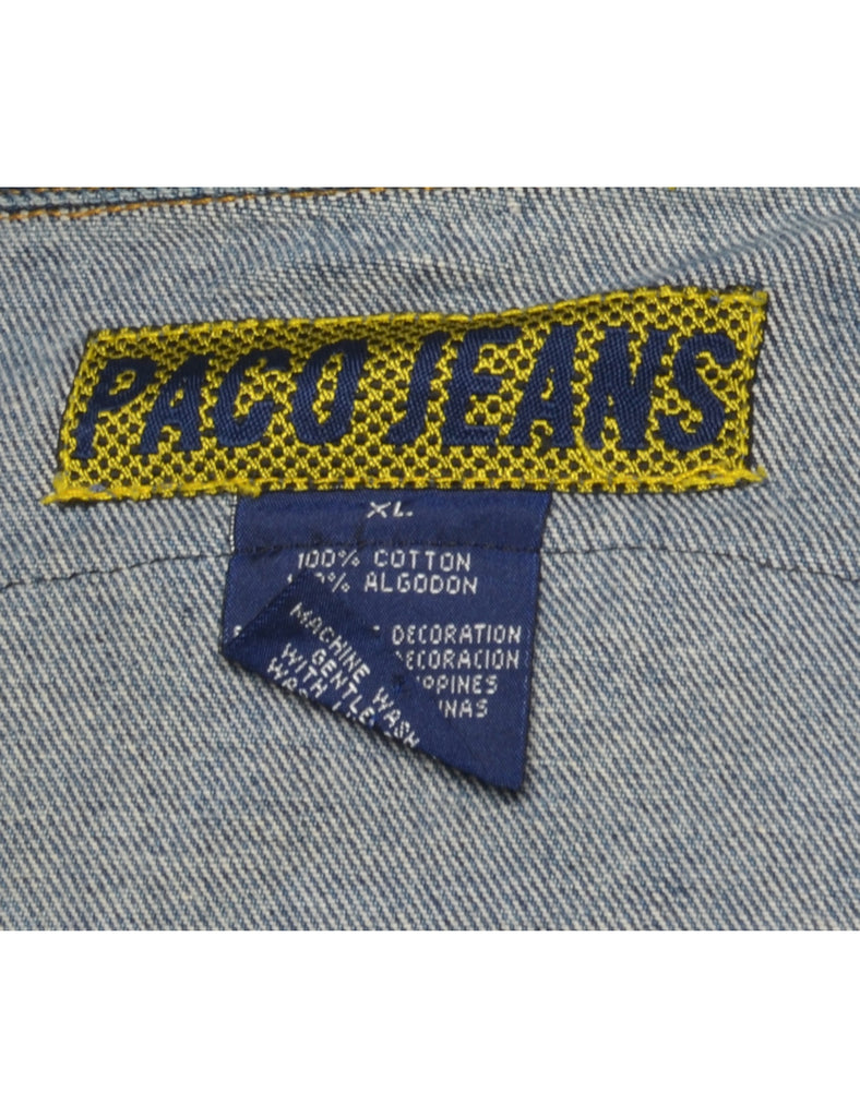 Souvenir Patched Denim Shirt - XL