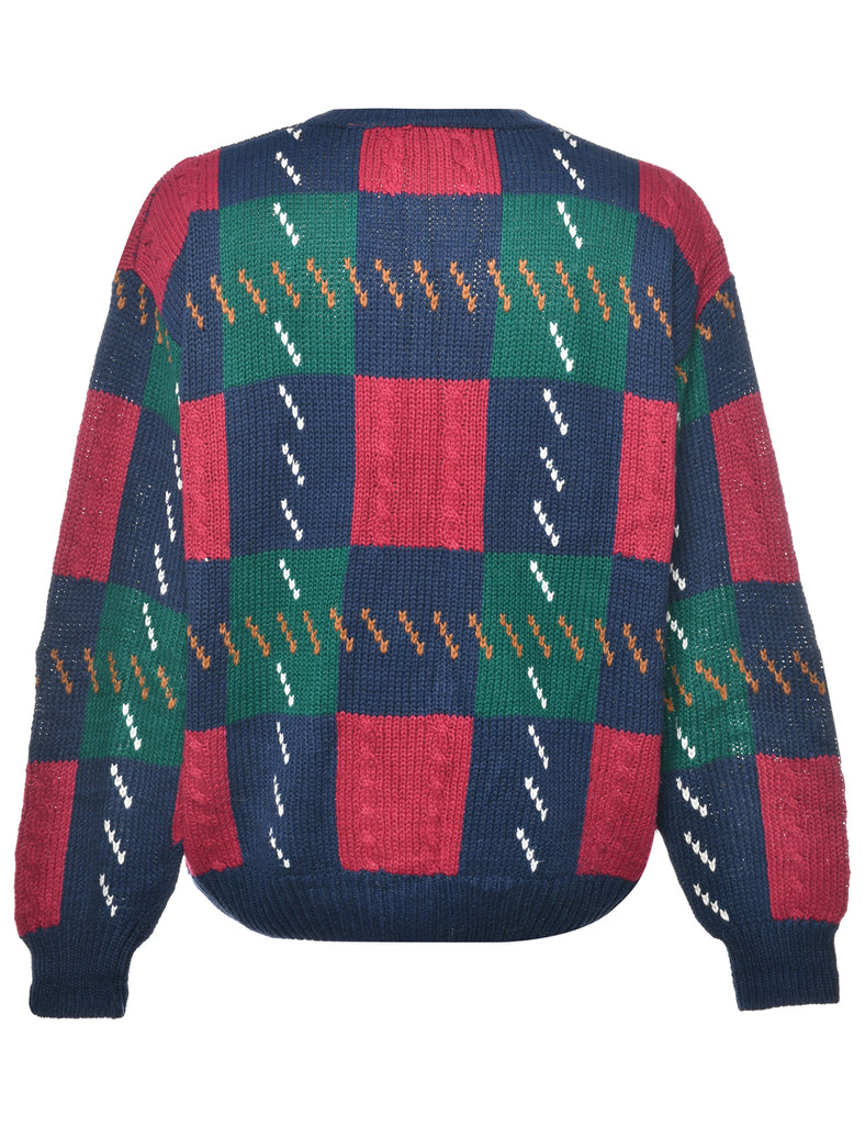 St John's Bay Checked Jumper - L