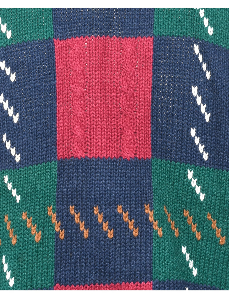 St John's Bay Checked Jumper - L