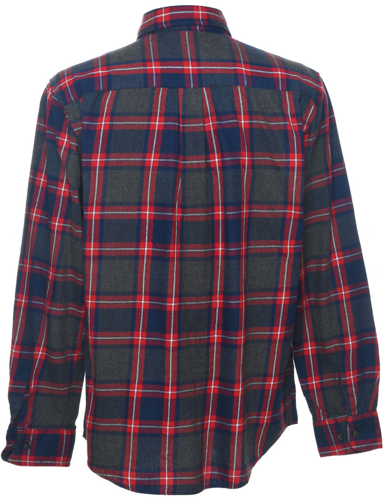 St John's Bay Checked Multi-Colour Flannel Shirt - M
