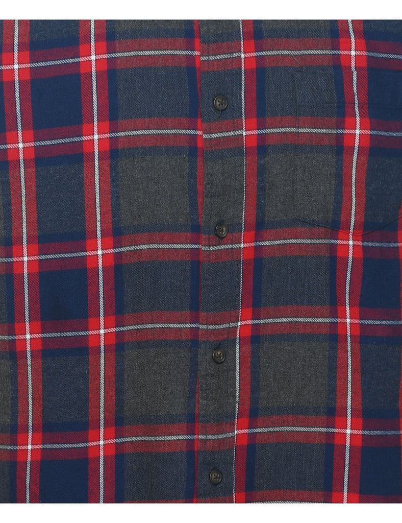 St John's Bay Checked Multi-Colour Flannel Shirt - M