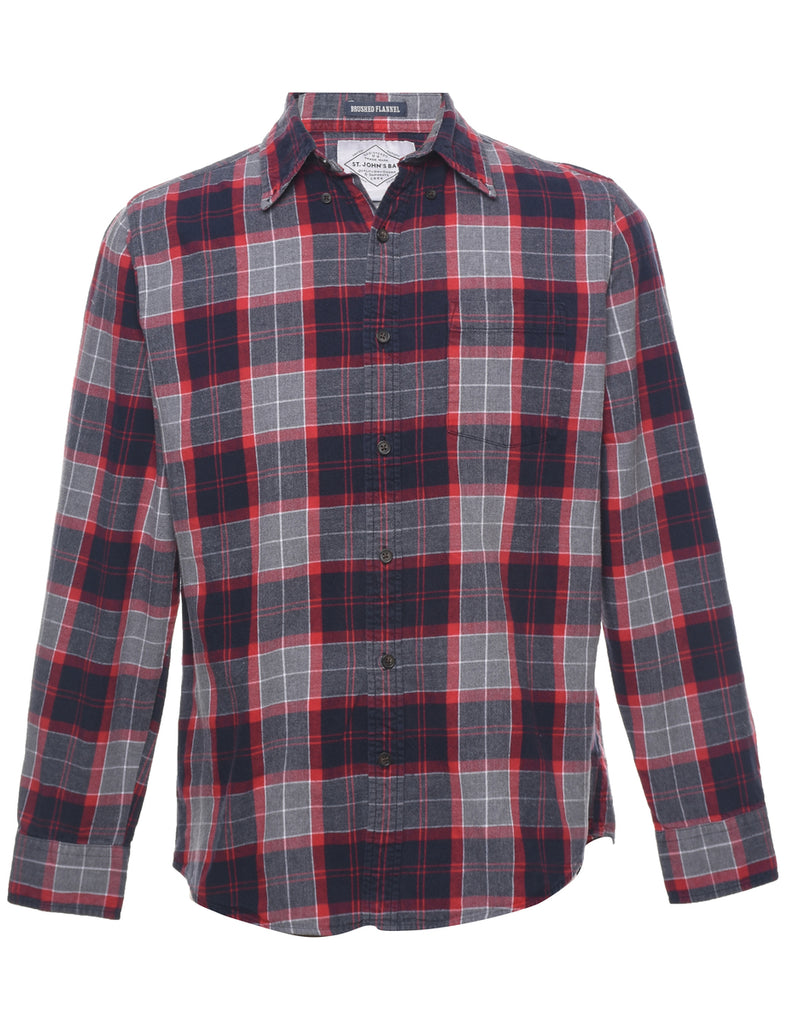 St John's Bay Checked Shirt - S