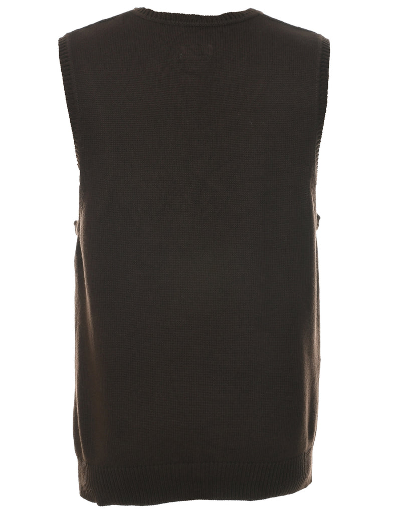 St John's Bay Dark Brown Vest - M