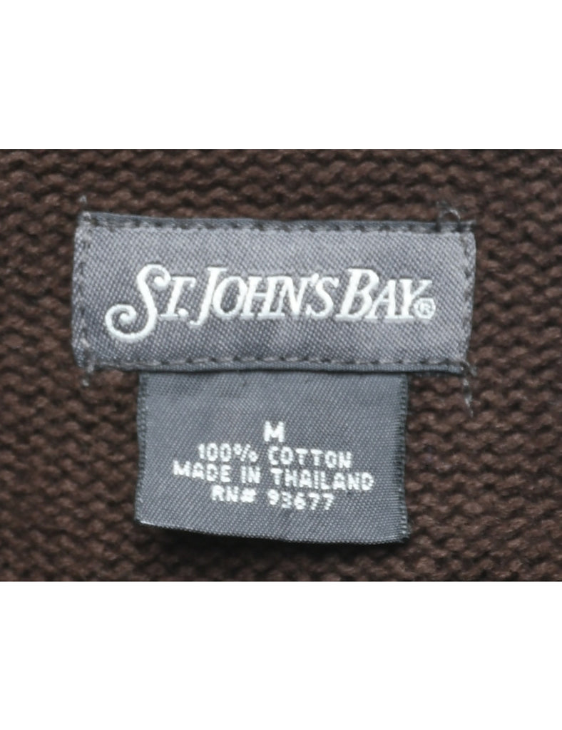 St John's Bay Dark Brown Vest - M