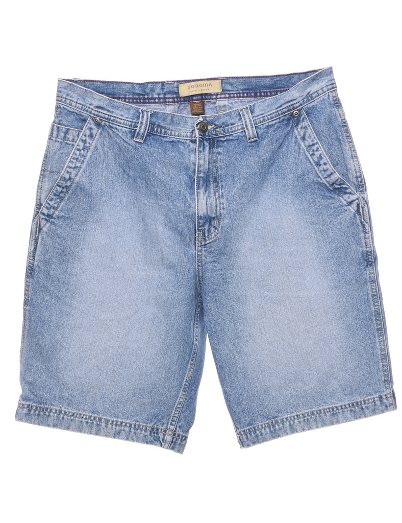 Stone Wash Denim Shorts - W34 L10