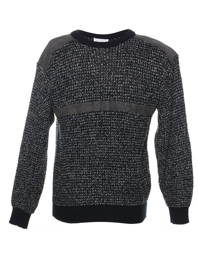 Striped Black Jumper - S