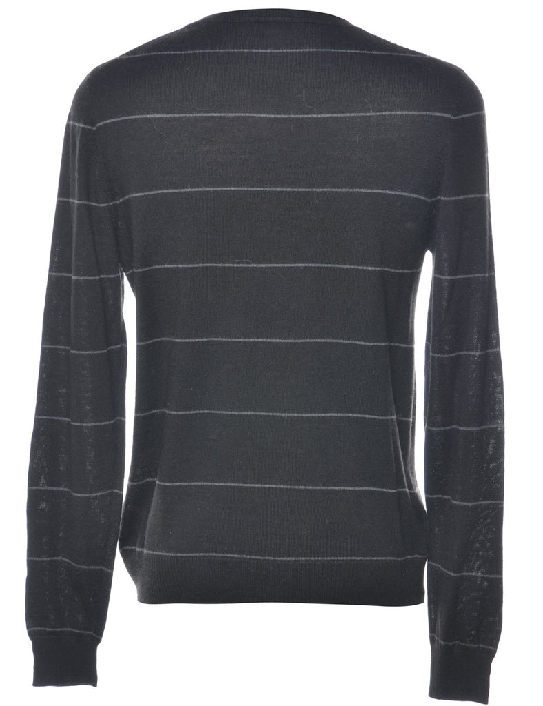 Striped Black Jumper - S