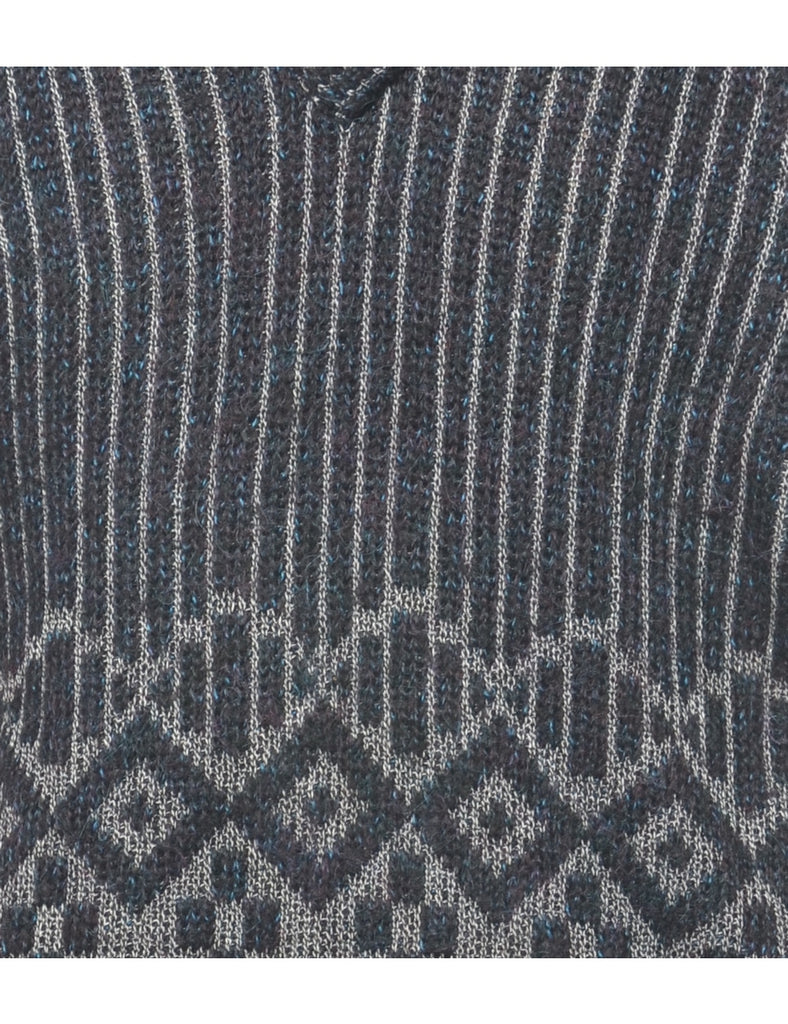 Striped Navy Jumper - M