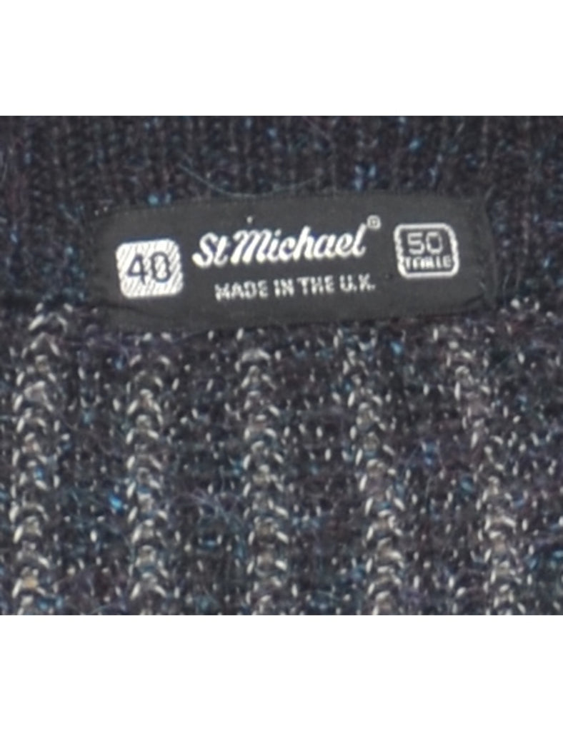 Striped Navy Jumper - M