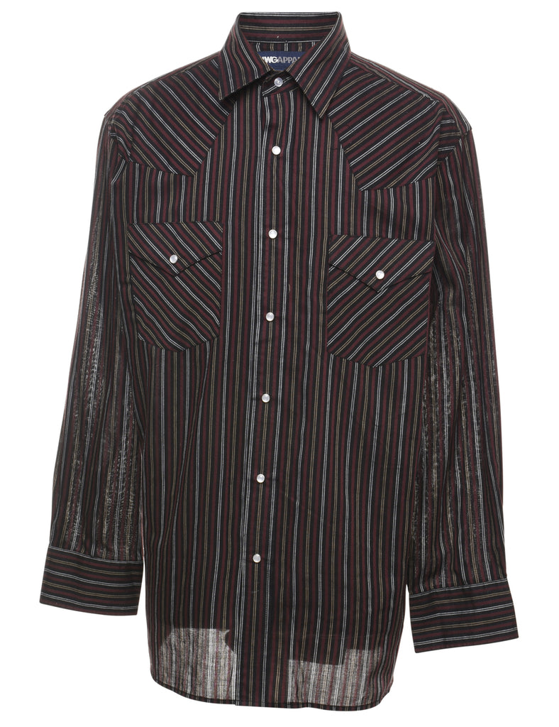 Striped Western Shirt - L