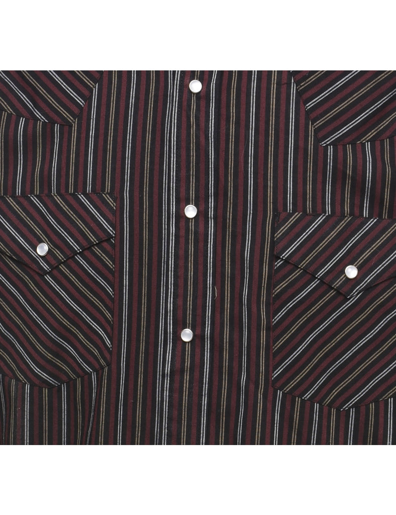 Striped Western Shirt - L